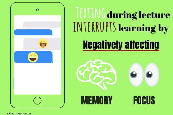Texting during lecture interrupts learning