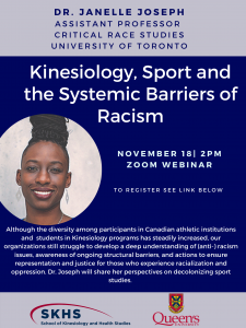 Kinesiology, Sport and the Systemic Barriers of Racism
