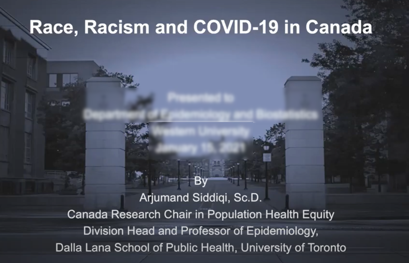 Race, Racism and COVID-19 in Canada flyer