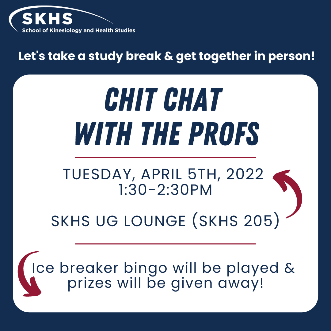 Chit Chat with the profs flyer April 2022